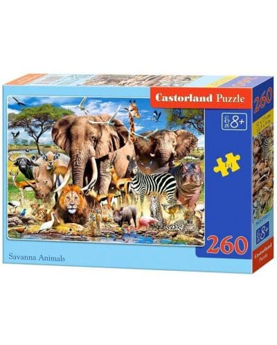 Пъзел Castorland от 260 части - Животните в Саваната