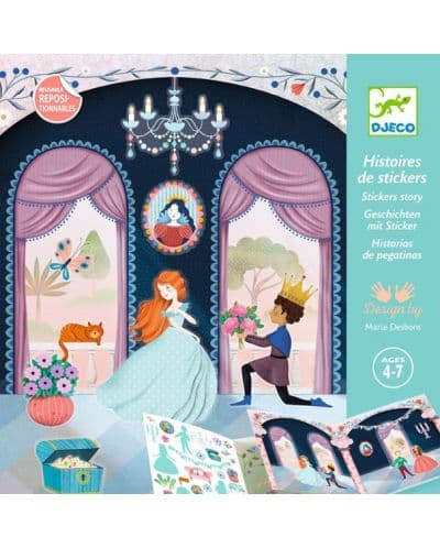 Комплект със стикери Djeco - Живот в замъка