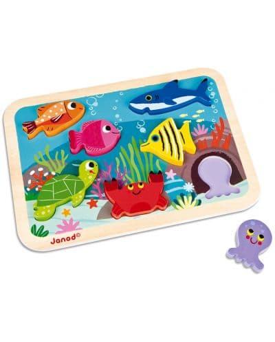 3D пъзел Janod - Океан, 7 части