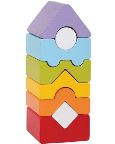 Дървена кула за баланс Cubika, 8 части