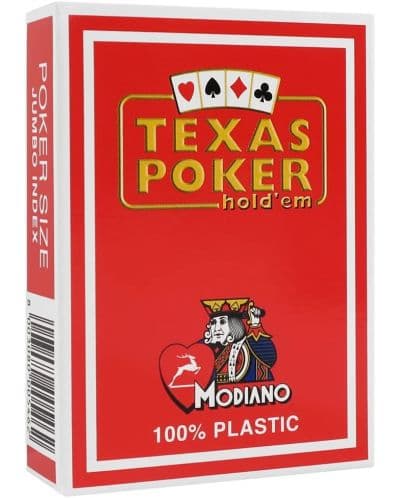 Пластични покер карти Texas Poker - червен гръб
