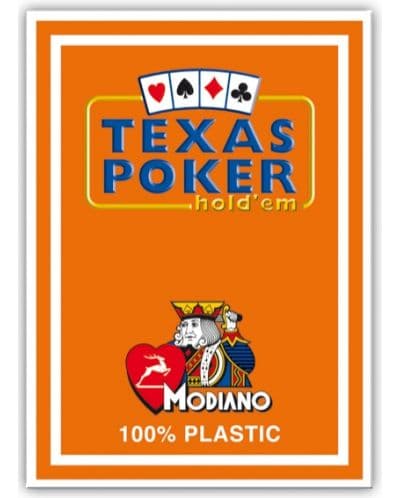 Пластични покер карти Texas Poker - оранжев гръб